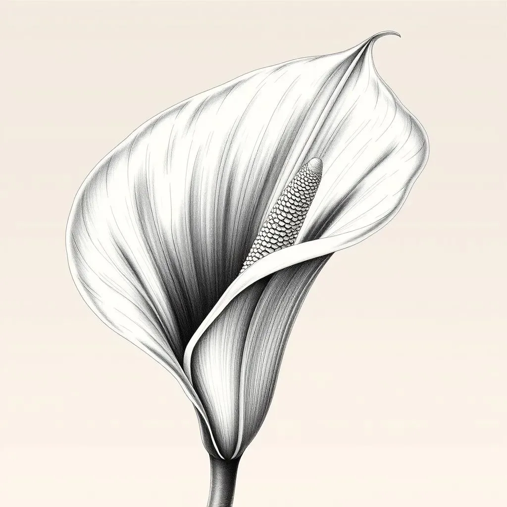 Adding Details to Your Calla Lily Drawing