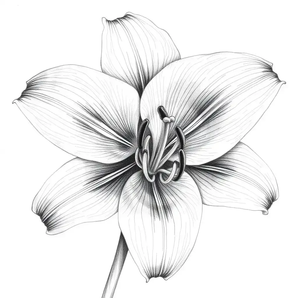 Advanced Tiger Lily Flower Sketch Adding Depth And Realism