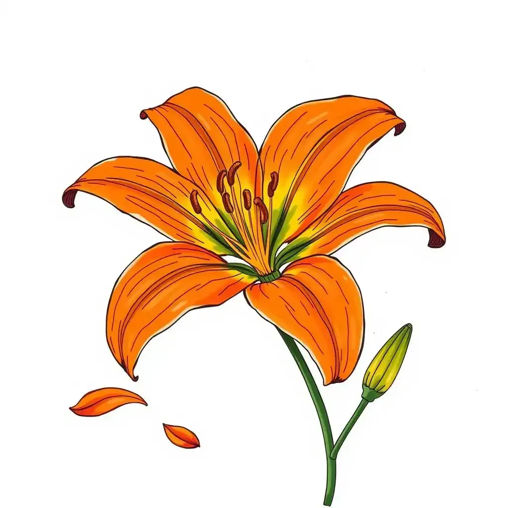 Amazing Tiger Lily Flower Drawing Tutorials