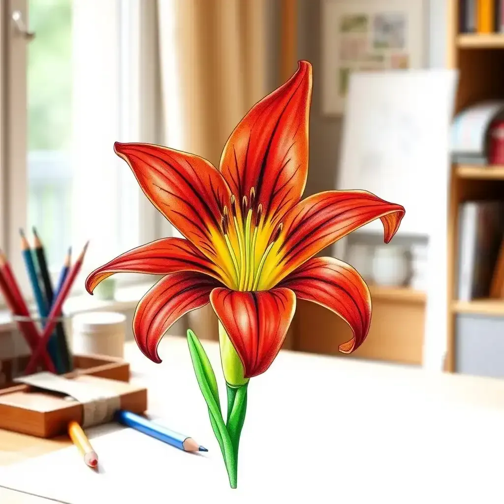 Amazing Tiger Lily Flower Drawing Tutorials - Lilyflower