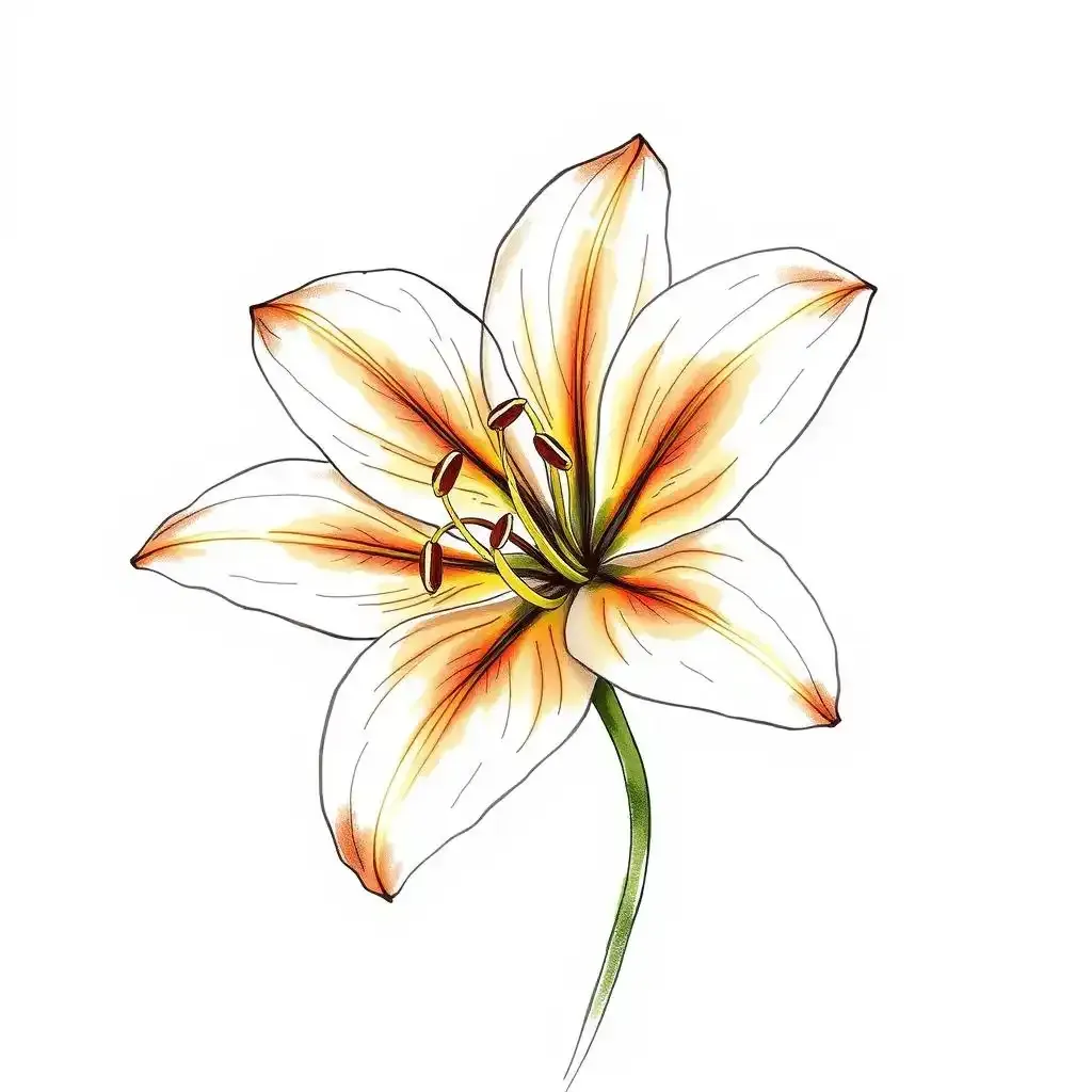 Amazing Tiger Lily Flower Sketch Tutorials