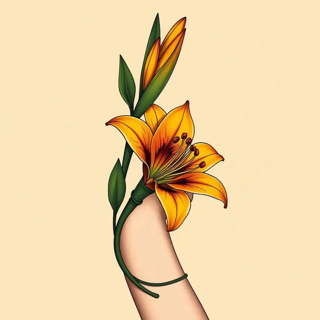 Amazing Tiger Lily Flower Tattoo Designs - Lilyflower