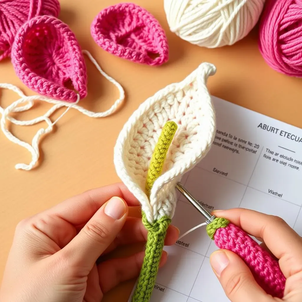 Assembling Your Crochet Calla Lily: Sepal, Stamen, and Final Touches