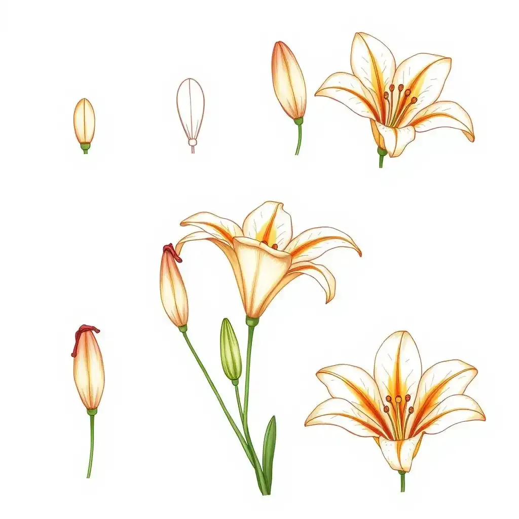 Awesome How To Draw A Tiger Lily Flower Step By Step - Lilyflower