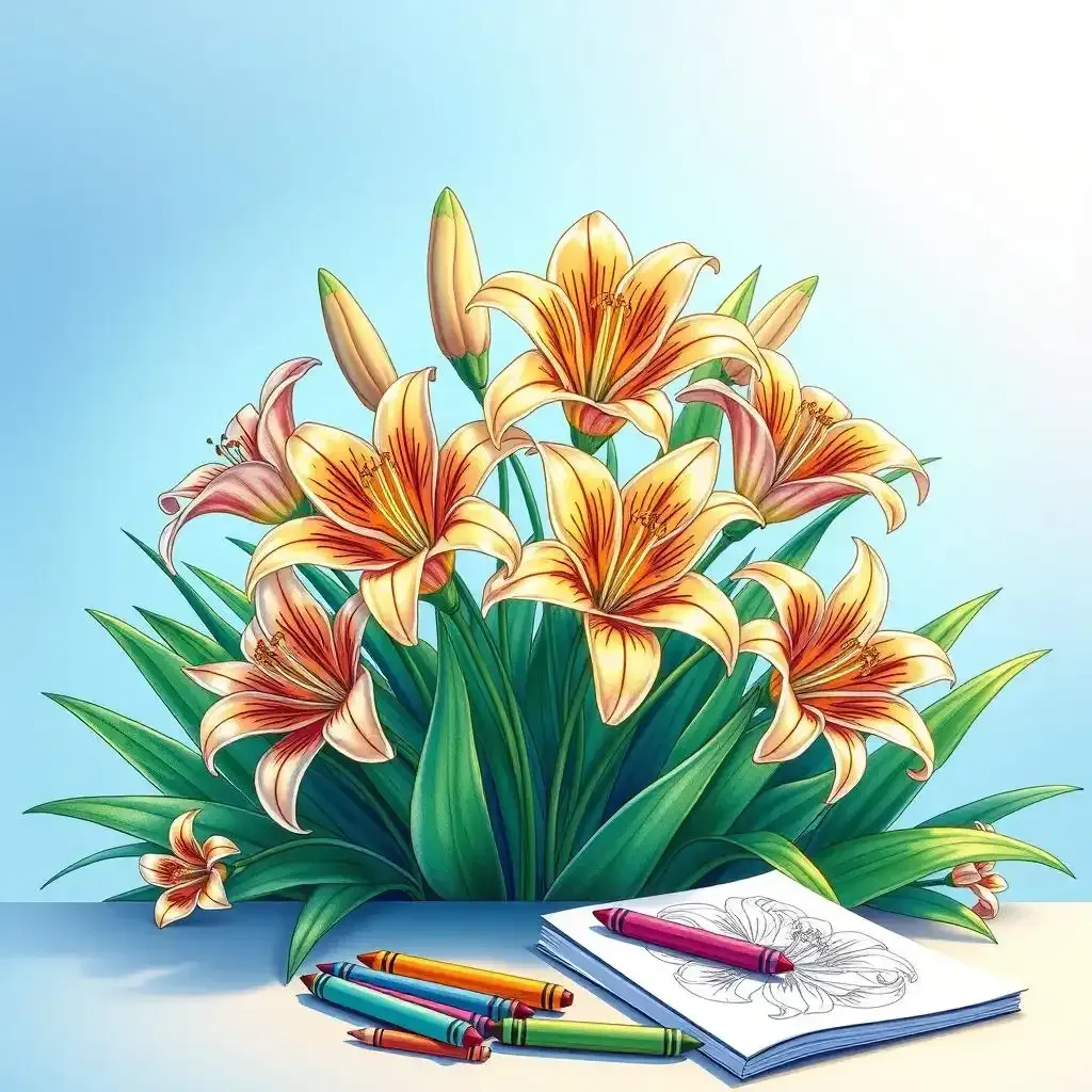 Awesome Tiger Lily Flower Coloring Pages - Lilyflower