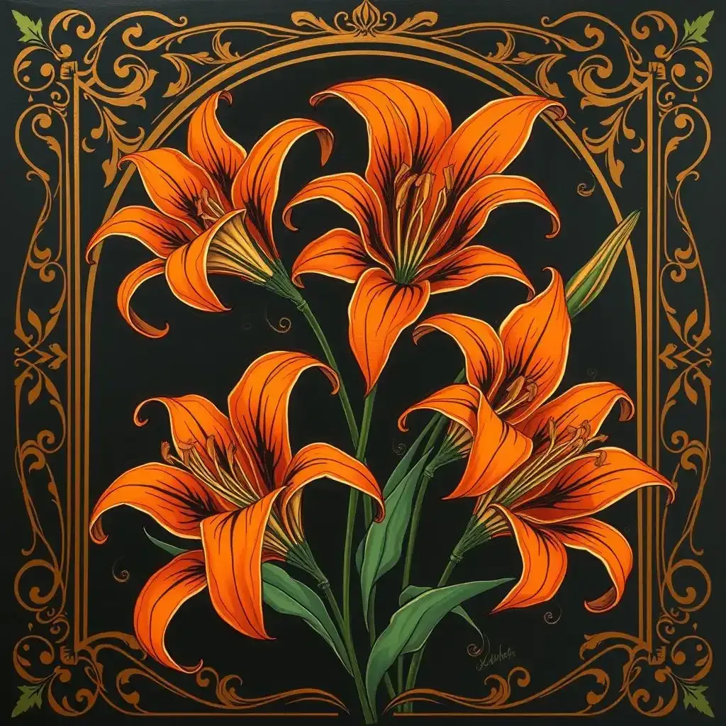 Beyond The Canvas Tiger Lily Flower Painting In Popular Culture