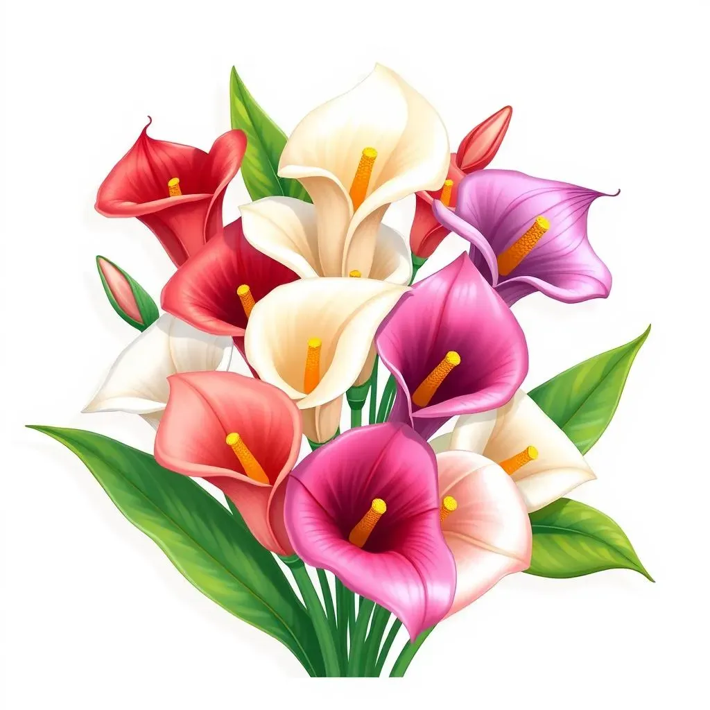 Different Styles of Calla Lily Clipart