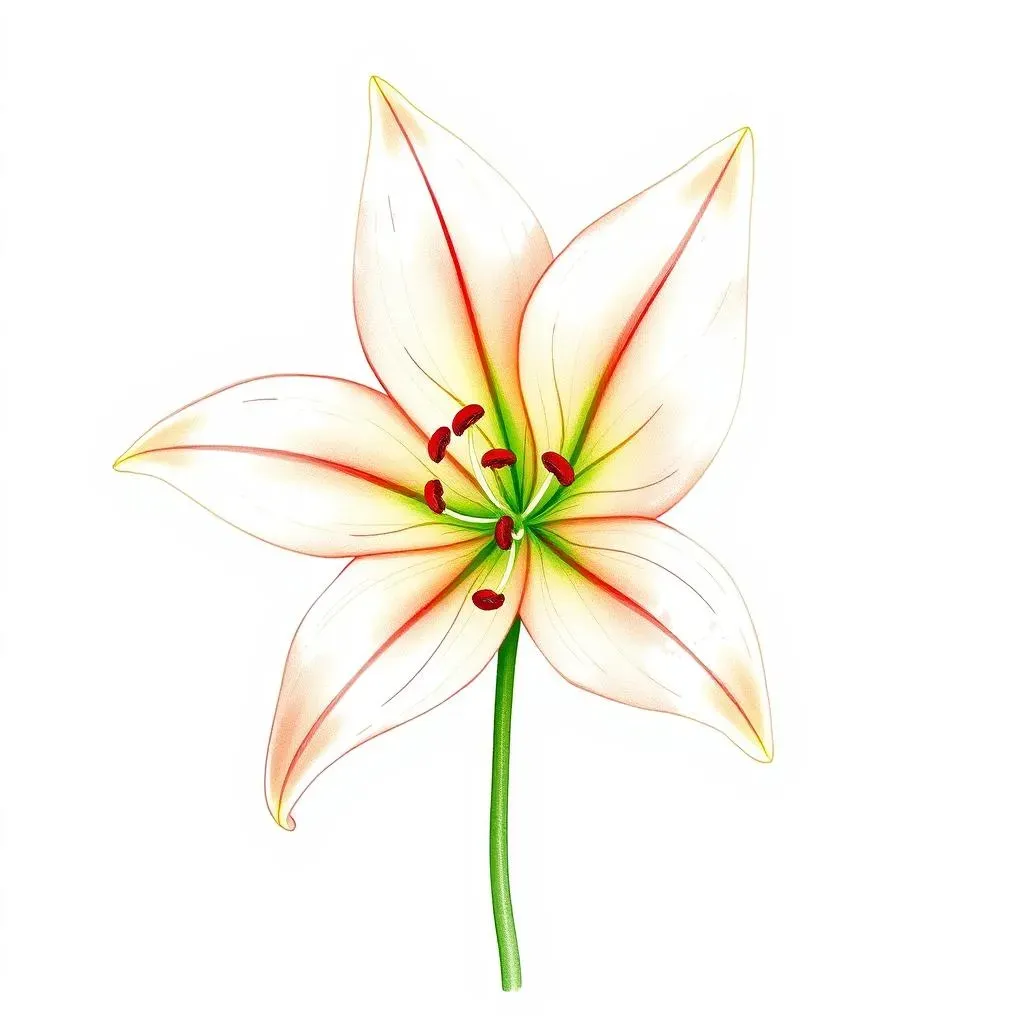 Easy Steps to Drawing a Spider Lily Flower