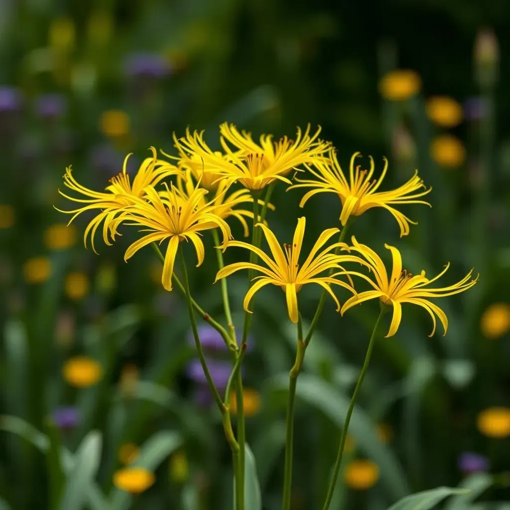 Enjoying the Beauty of Yellow Spider Lily Blooms