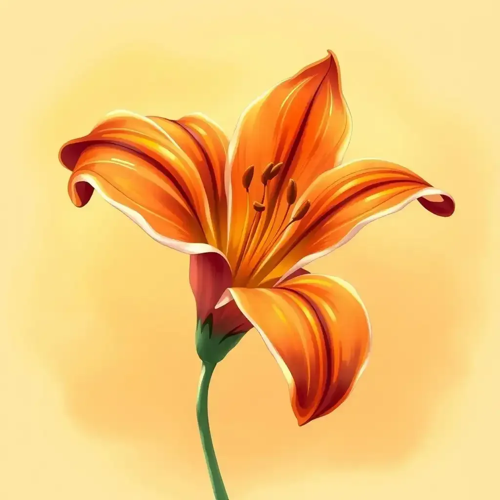 Exploring The Artistic Depiction Of Tiger Lily Flowers In Illustration