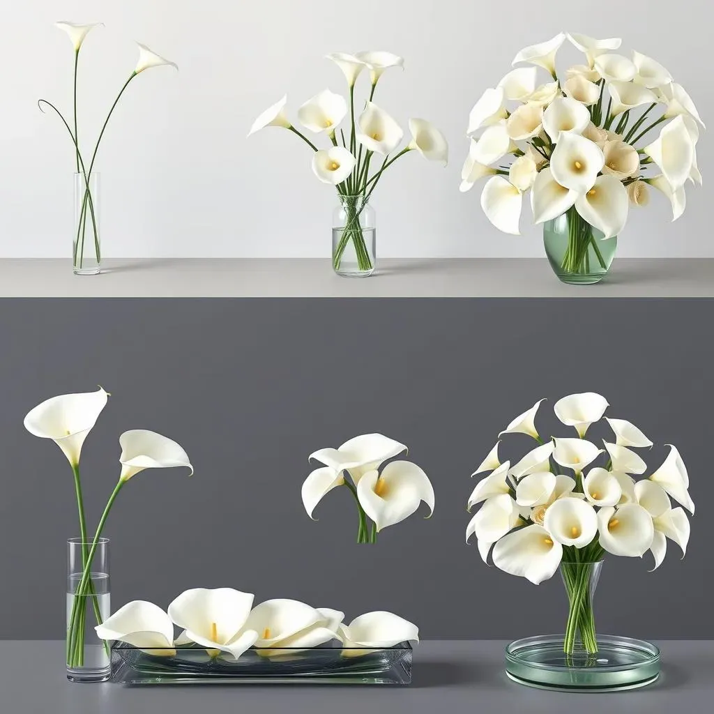 Floral Arranging with Calla Lily White Flowers