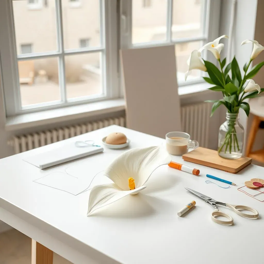 Gathering Your Supplies and Preparing Your Workspace for Calla Lily Paper Flower Template