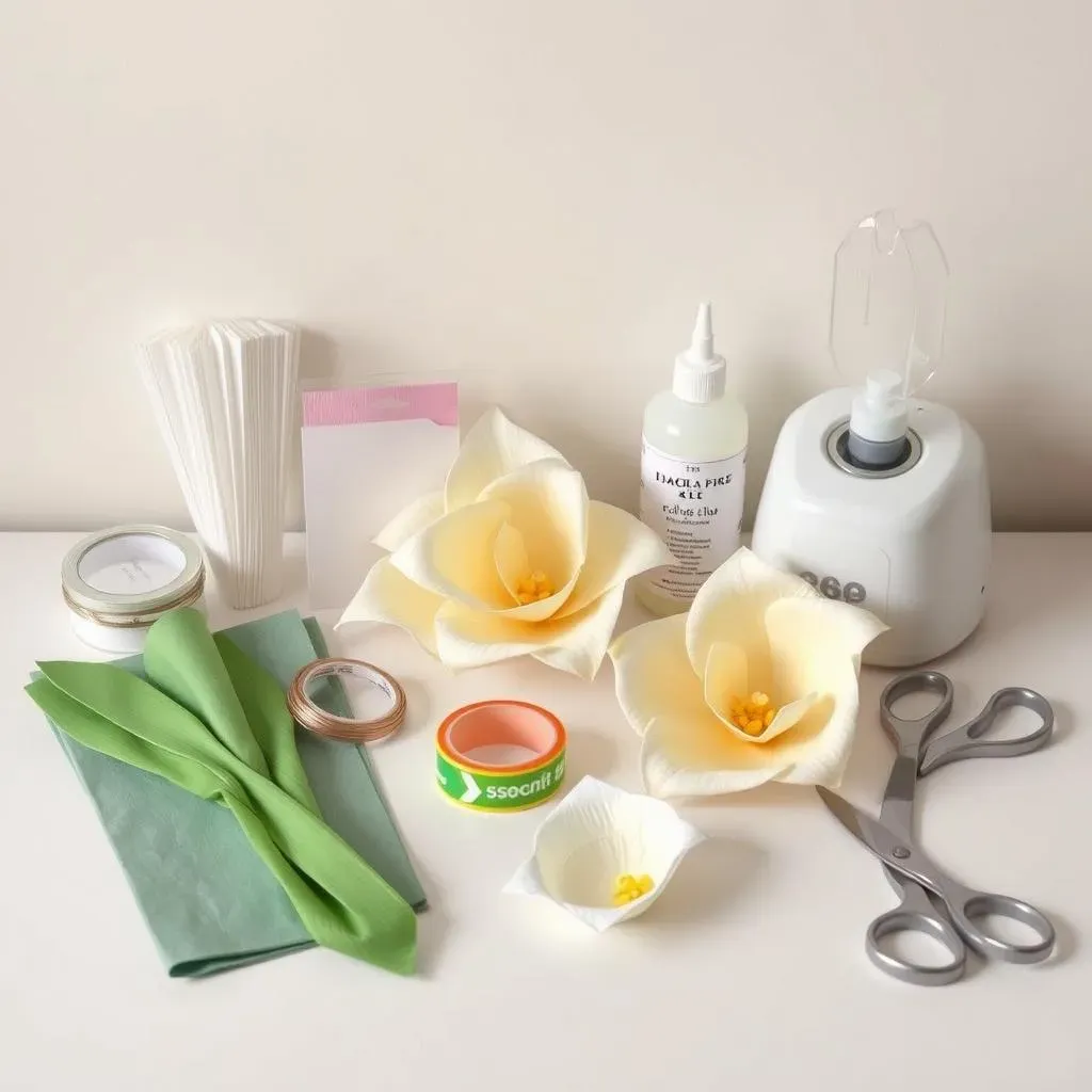 Gathering Your Supplies to Make a Calla Lily Paper Flower