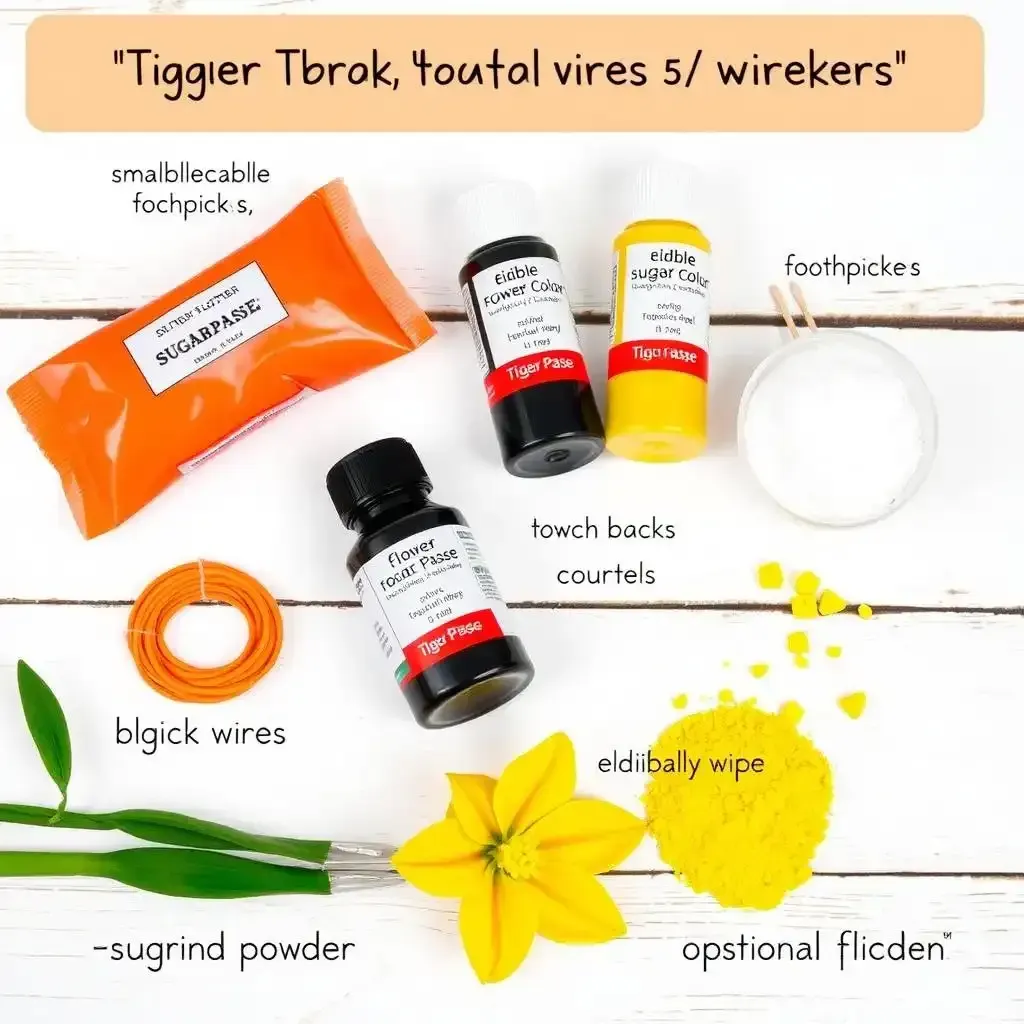 Getting Started Gathering Your Supplies For How To Make Tiger Lily Sugar Flowers