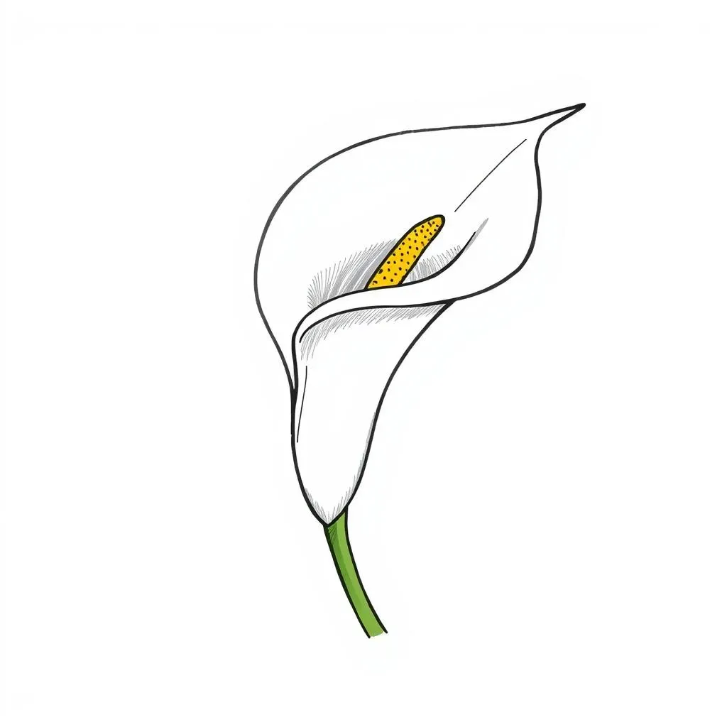 Getting Started: The Basic Shapes of a Calla Lily Flower