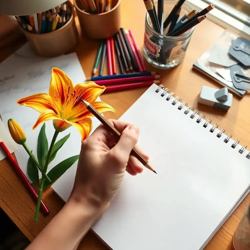 How To Draw A Tiger Lily Flower Step By Step Getting Started