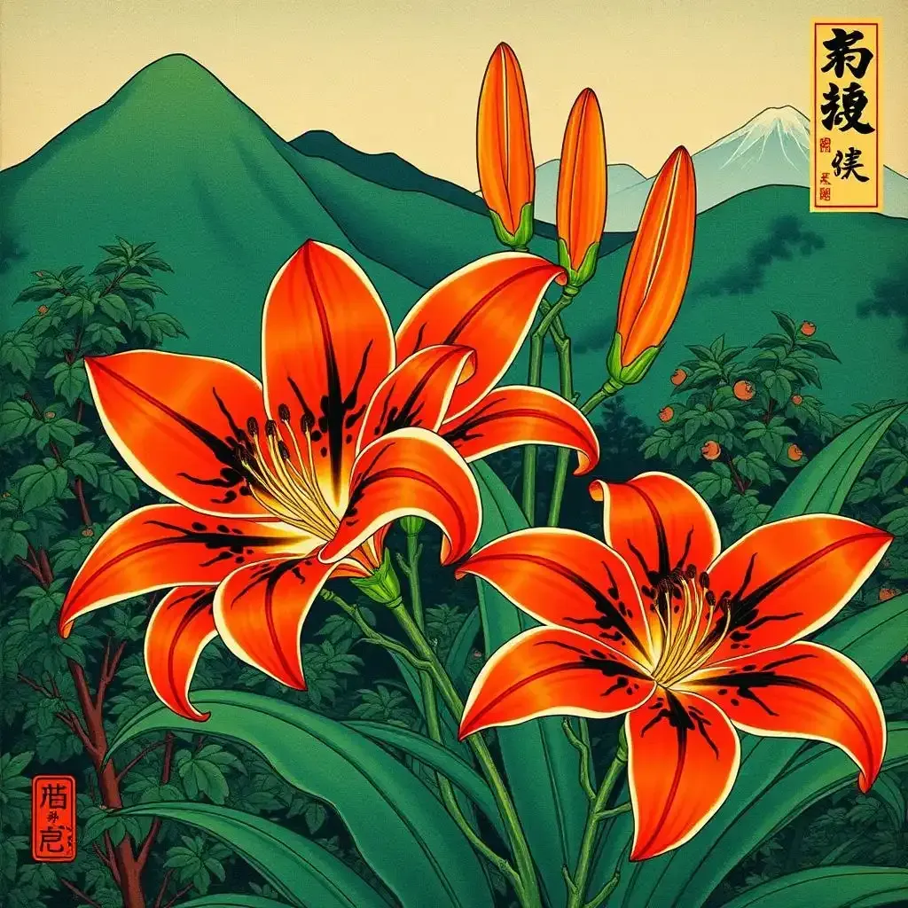 Japanese Tiger Lilies In Art And Culture