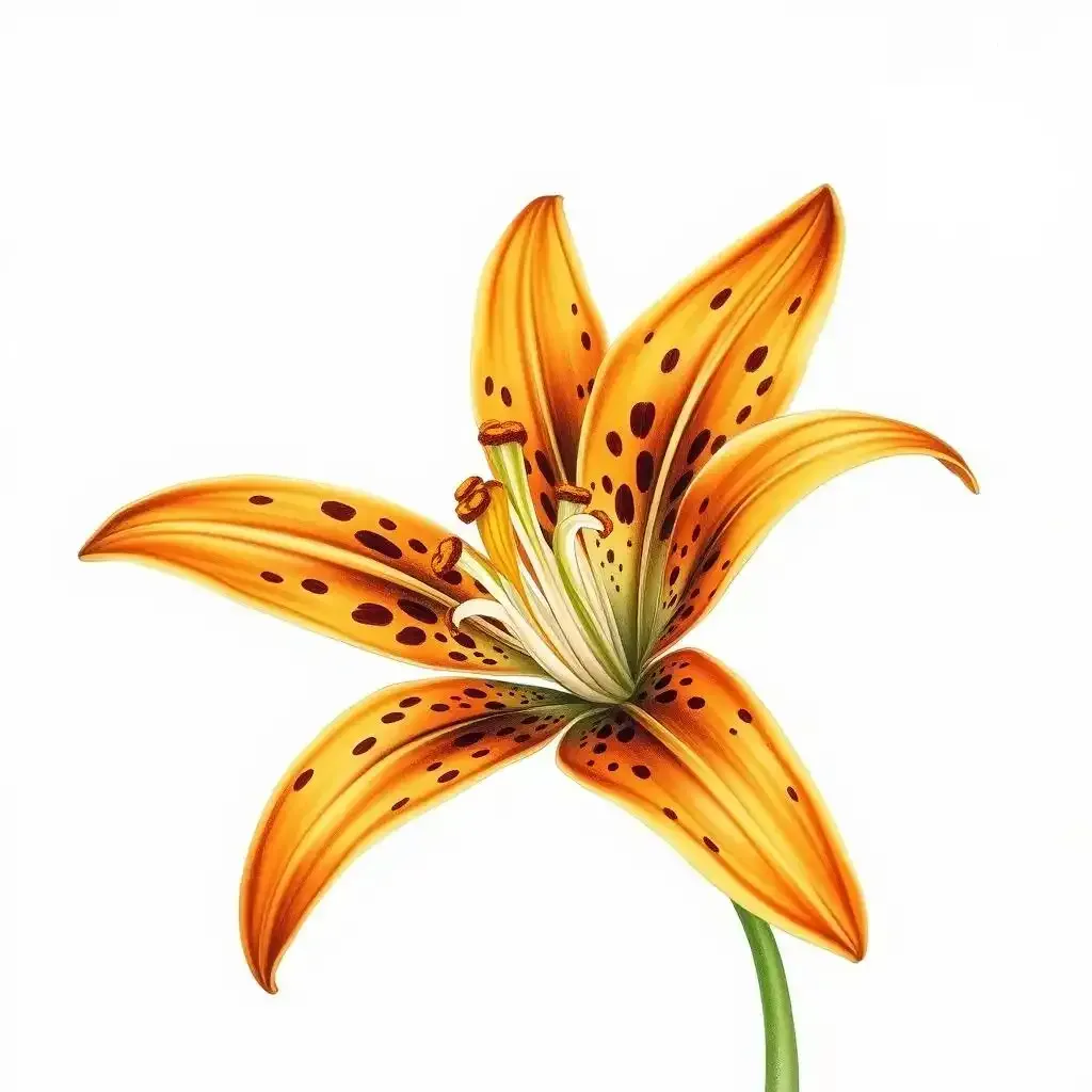 Mastering The Tiger Lily Flower Drawing Basic Techniques