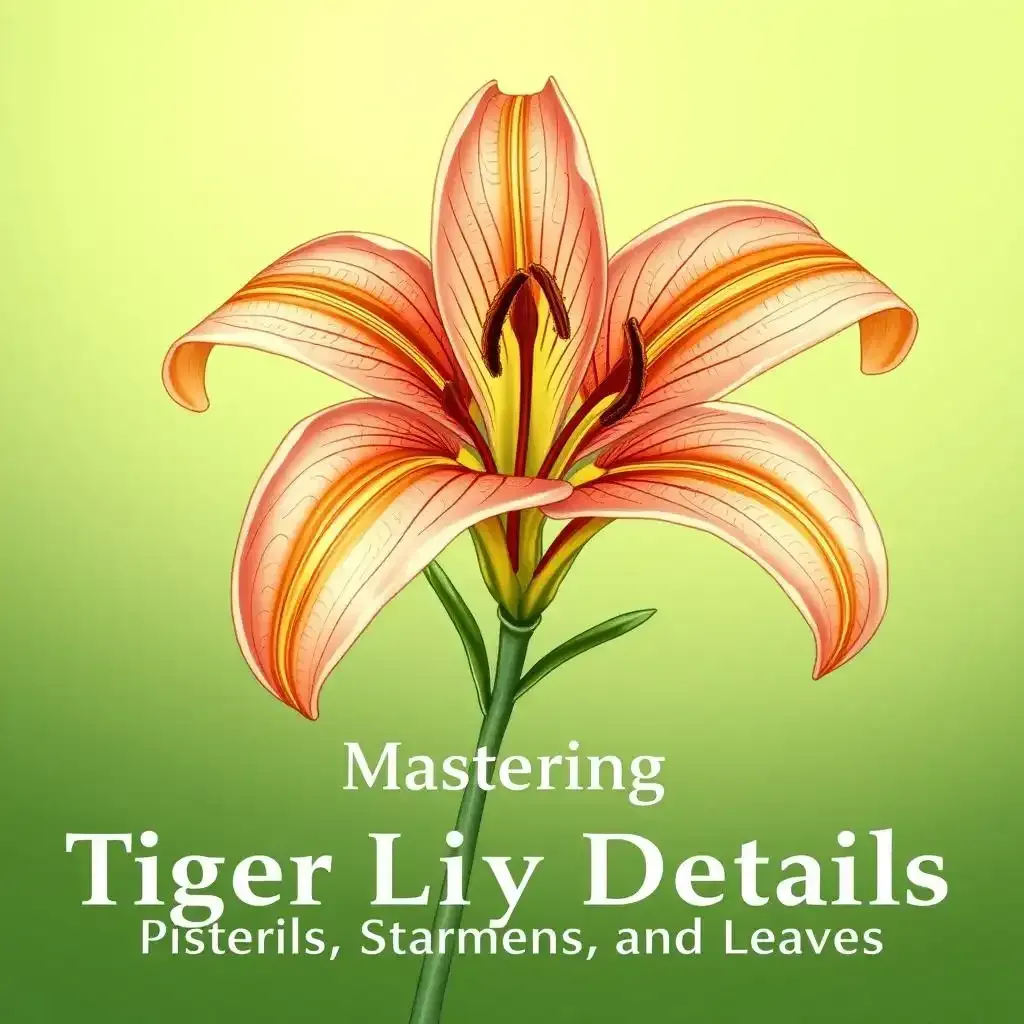 Mastering Tiger Lily Flower Details Petals Stamens And Leaves