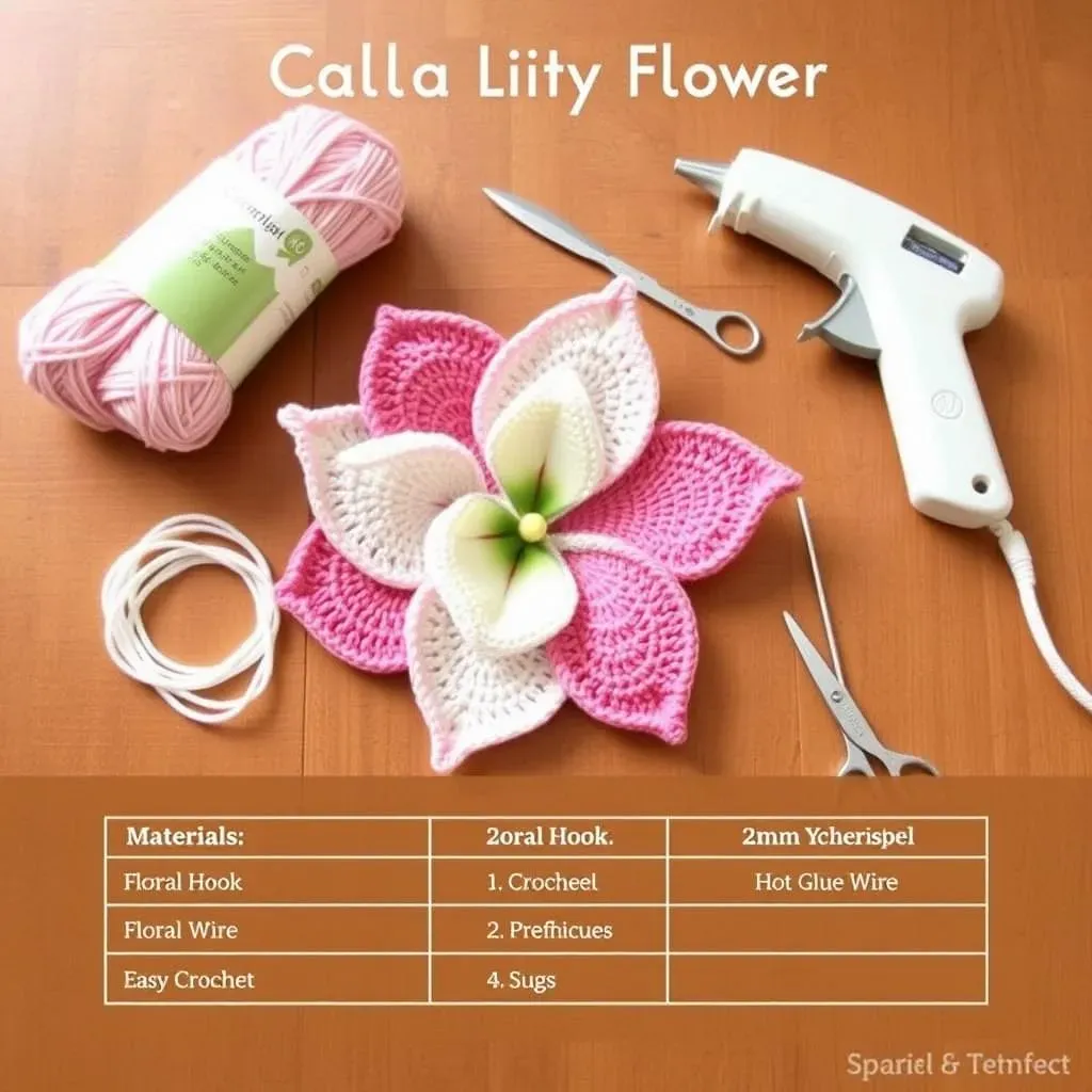 Materials and Difficulty for Your Crochet Calla Lily Flower