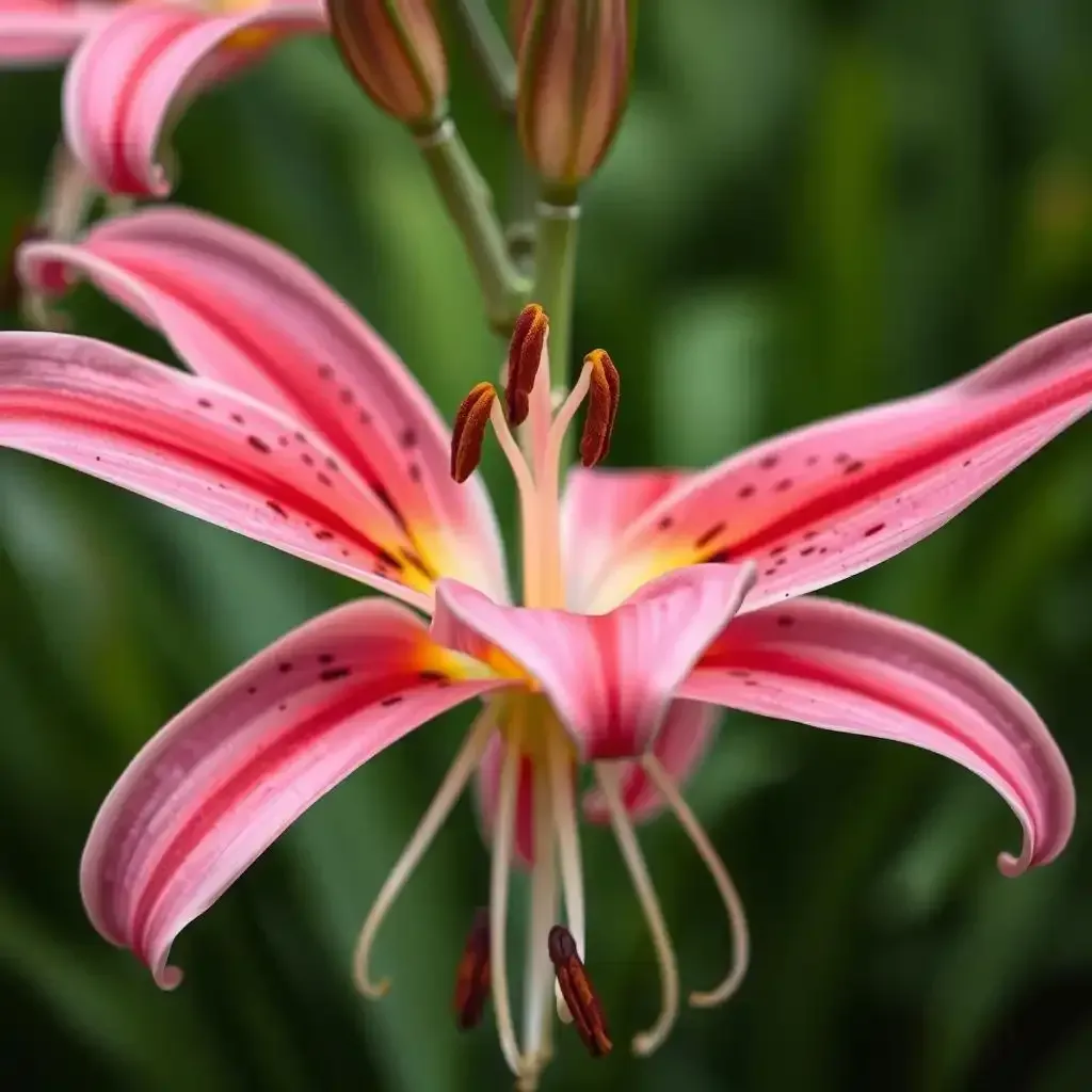 Pink Tiger Lily Flower A Closer Look