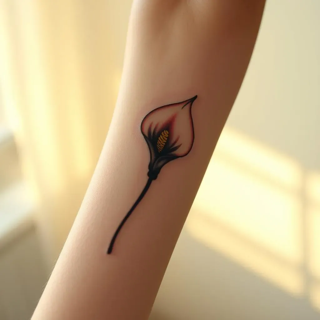 Placement and Size: Finding the Perfect Calla Lily Tattoo