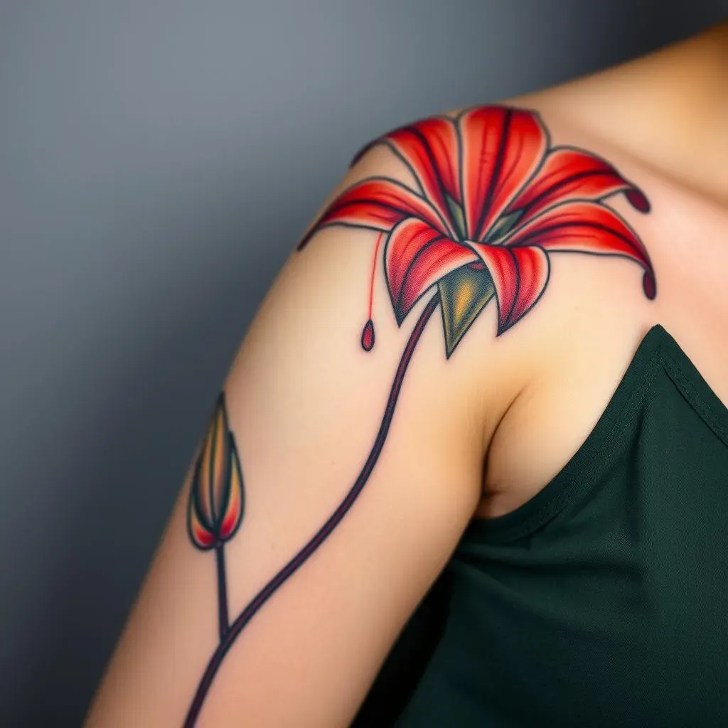 Red Spider Lily Flower Tattoo: Discover its Stunning Meaning