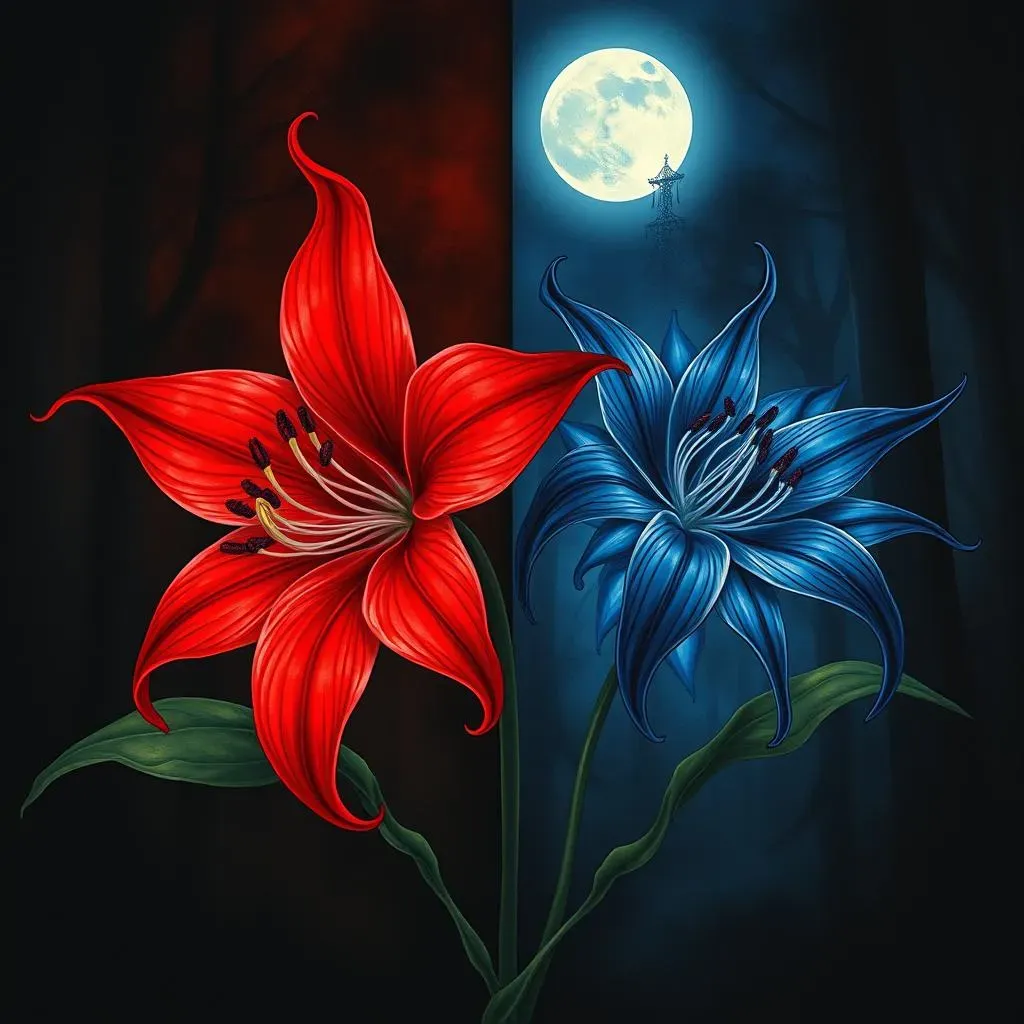 Red Spider Lily vs. Blue Spider Lily: A Symbolic Contrast