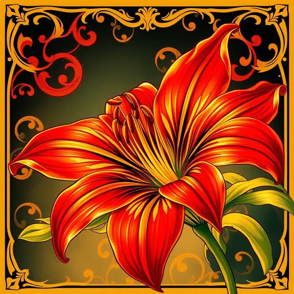 Red Tiger Lily Flower In Art Culture And Symbolism