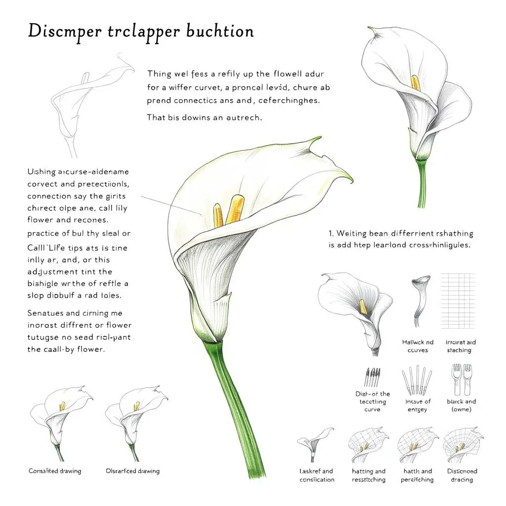 Refining Your Drawing: Tips and Tricks for a Perfect Calla Lily Flower