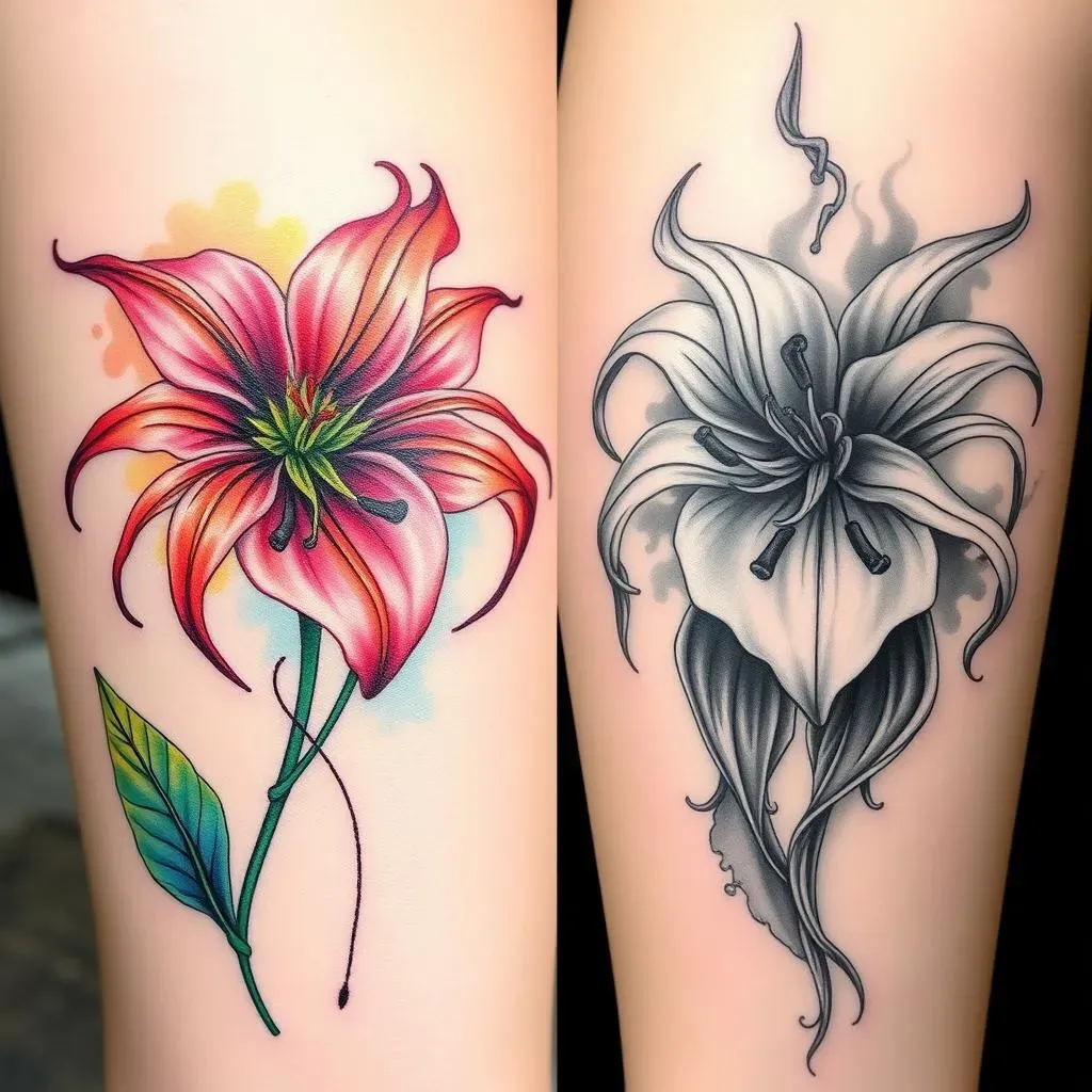 Styles That Bloom: Exploring Spider Lily Tattoo Variations