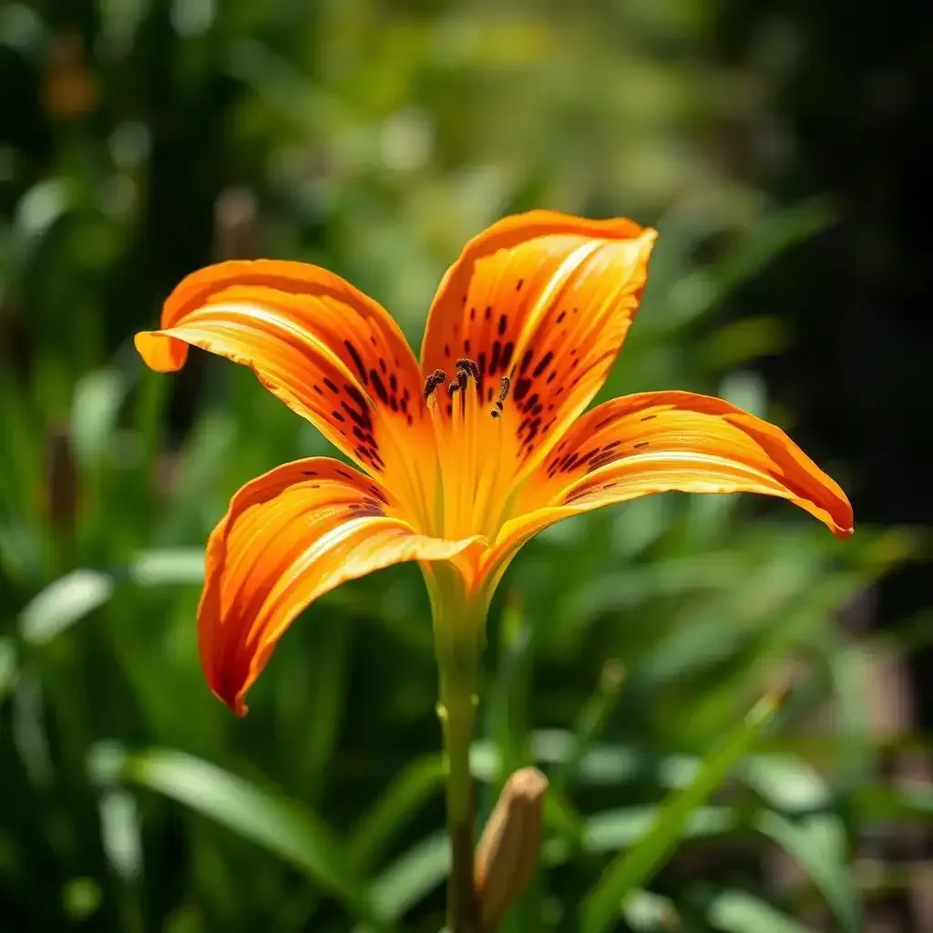 The Tiger Lily Flower Revealing Its Beauty