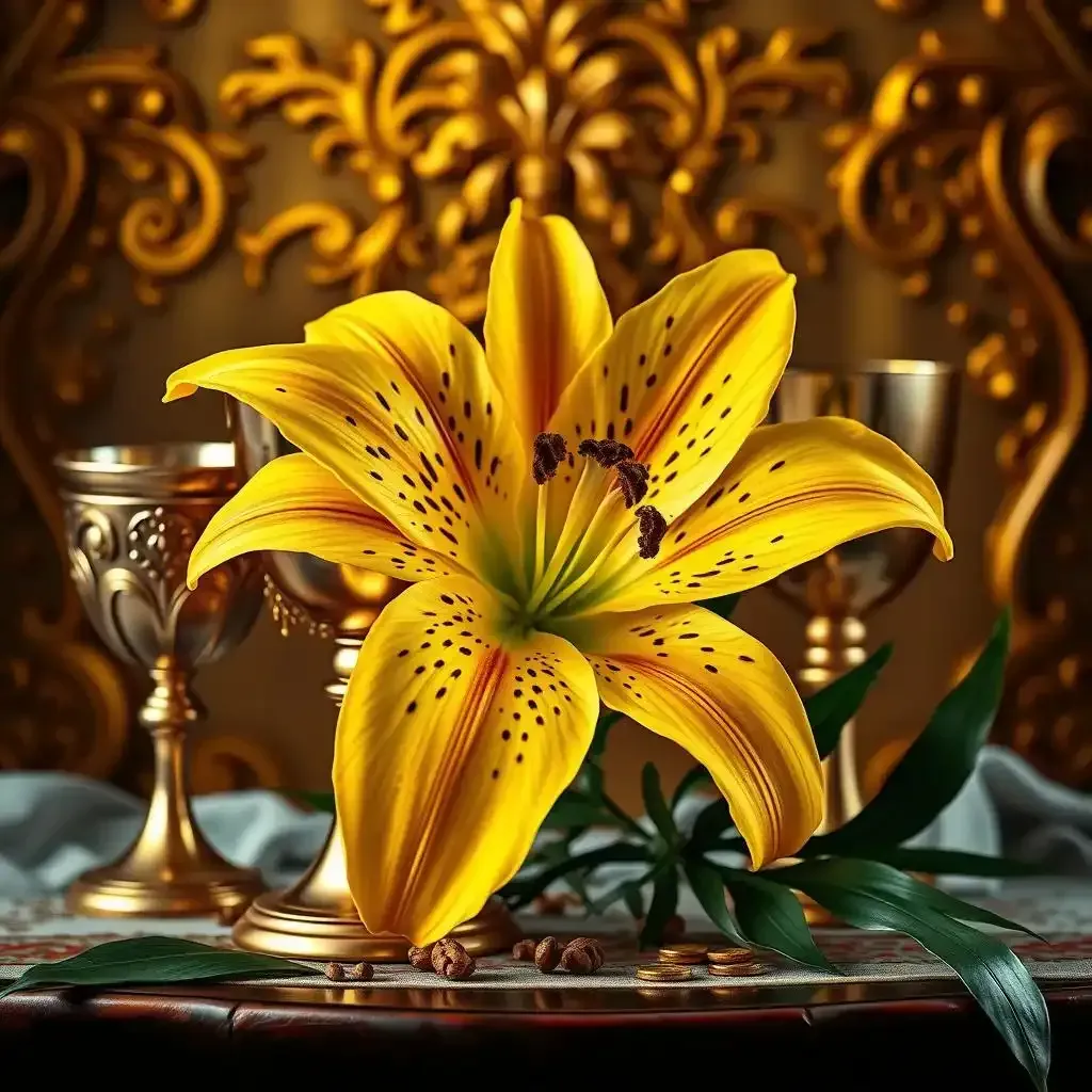 The Yellow Tiger Lily Flower In Art And Culture