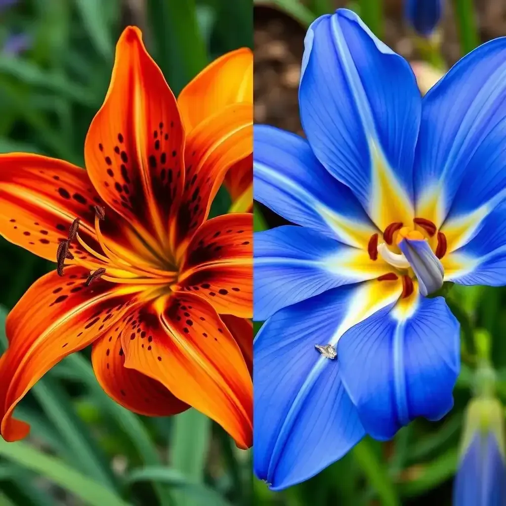 Tiger Lily And Blue Lily A Colorful Comparison