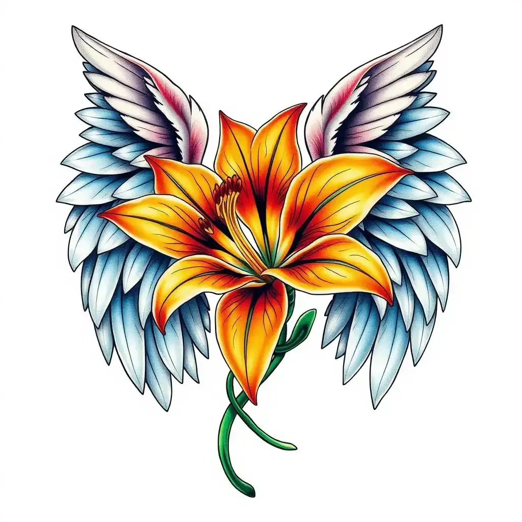 Tiger Lily Flower Tattoo Designs Creative Combinations