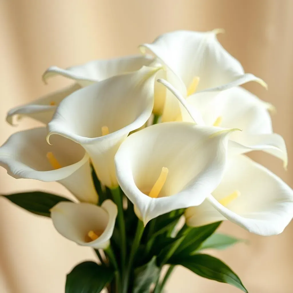 Elegant White Calla Lily Flower Bouquet: A Touching Tribute