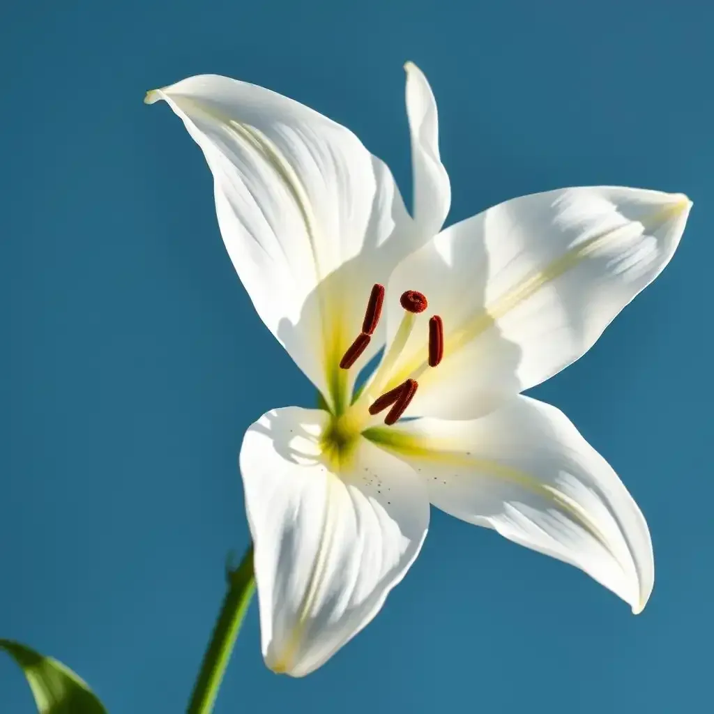 White Tiger Lily Flower Revealing Natures Striking Beauty